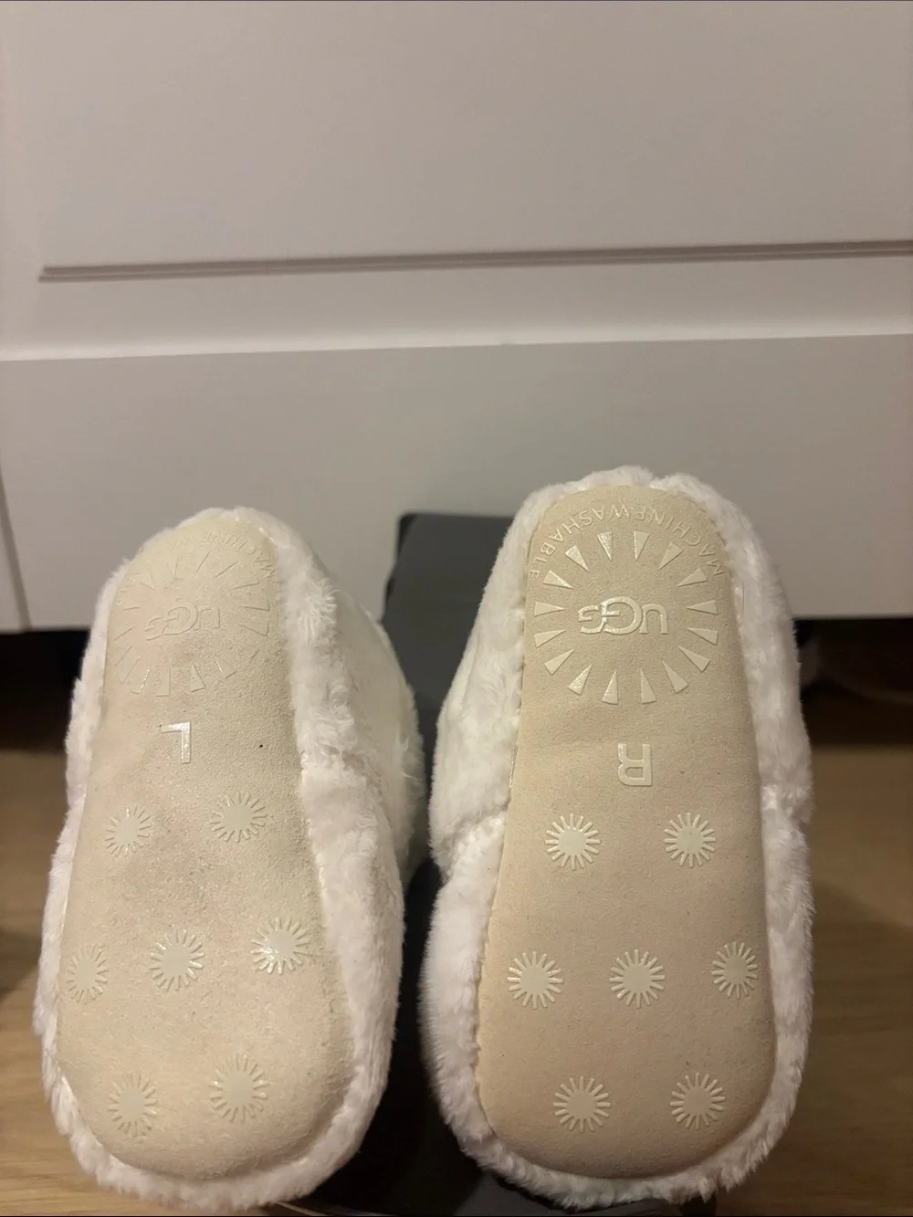 UGG Ivory Plush Infant Slippers